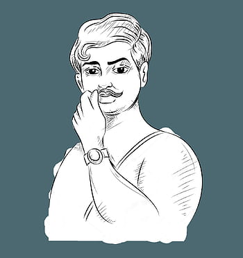 Chandra Shekhar Azad drawing / freedom fighters drawing / Indian freedom  fighter Azad drawing - YouTube