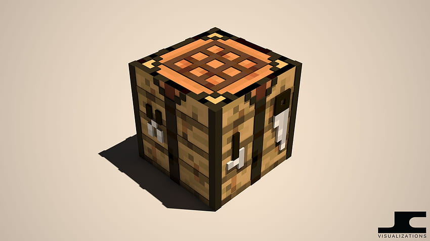 Minecraft Cube Crafting Tables HD тапет