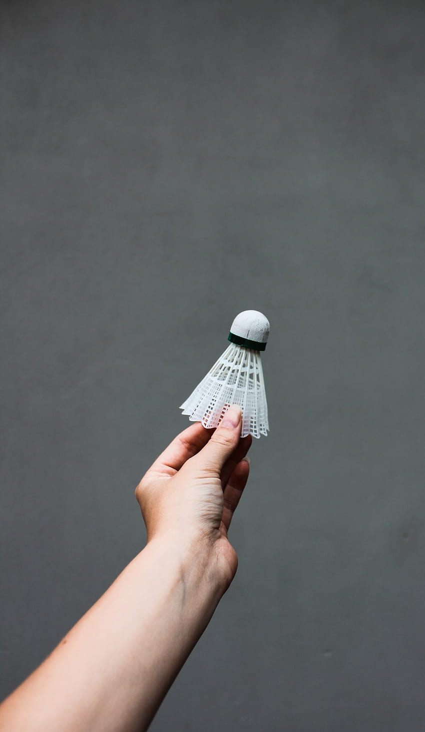 person holding white shuttlecock – Grey HD phone wallpaper