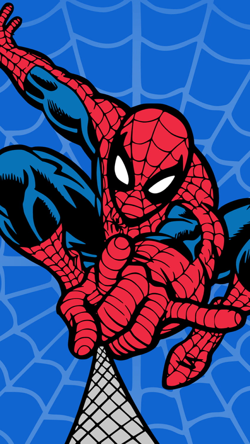 Lista clásica de Spiderman Comic, hombre araña vintage fondo de pantalla del teléfono