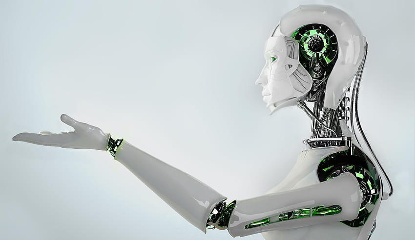 semplice, Robot, Arte Digitale, Intelligenza Artificiale Sfondo HD