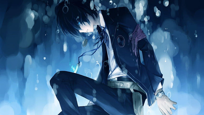 Emo .I love this one <3 Drowning,anime boys., handsome dark anime HD wallpaper