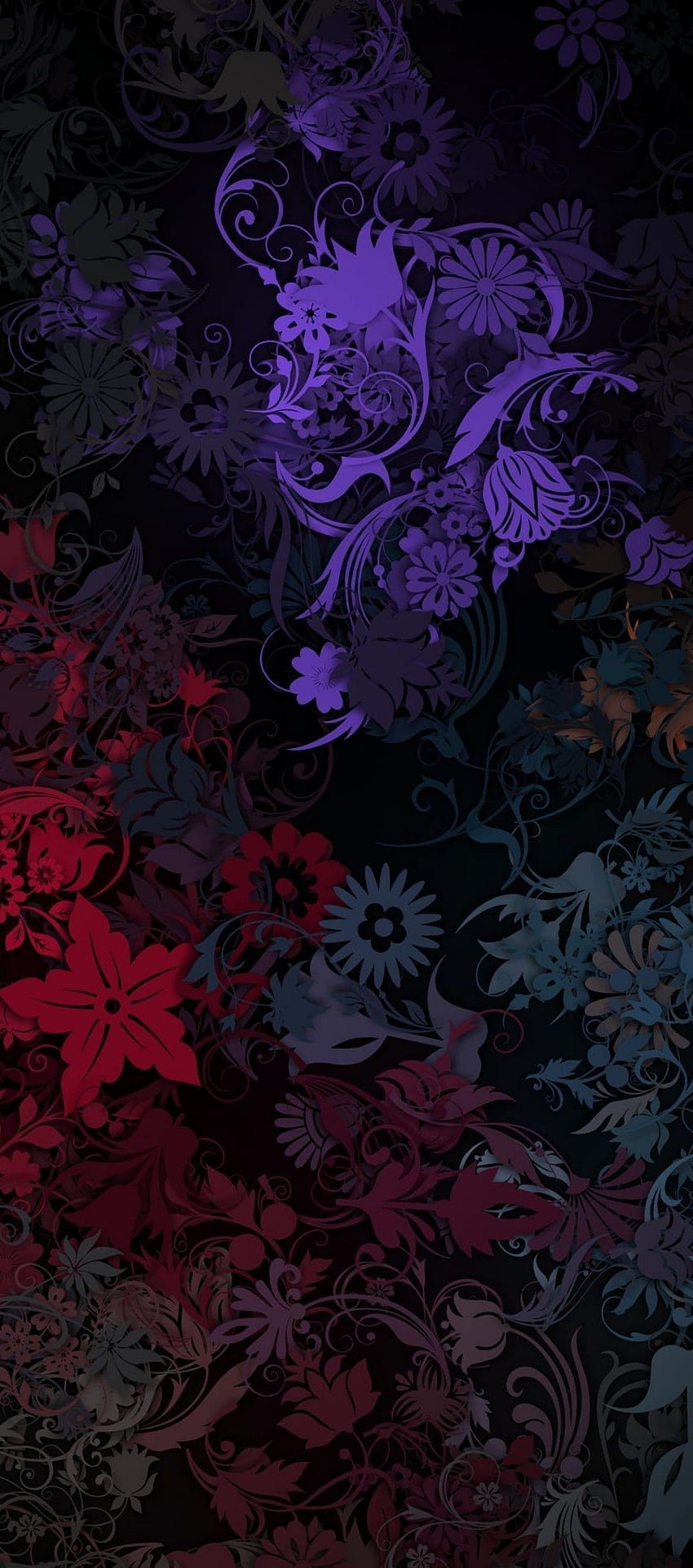 vintage flower purple Elegant iOS 11 iPhone X black purple pink floral simple…, iphone 11 flowers HD phone wallpaper