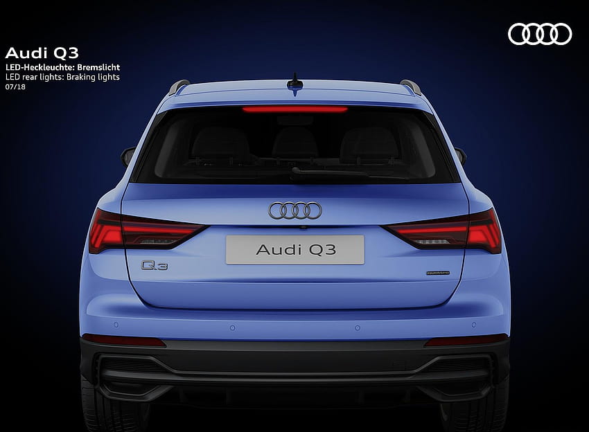 Luces traseras LED Audi Q3 2019 Luces de frenado fondo de pantalla