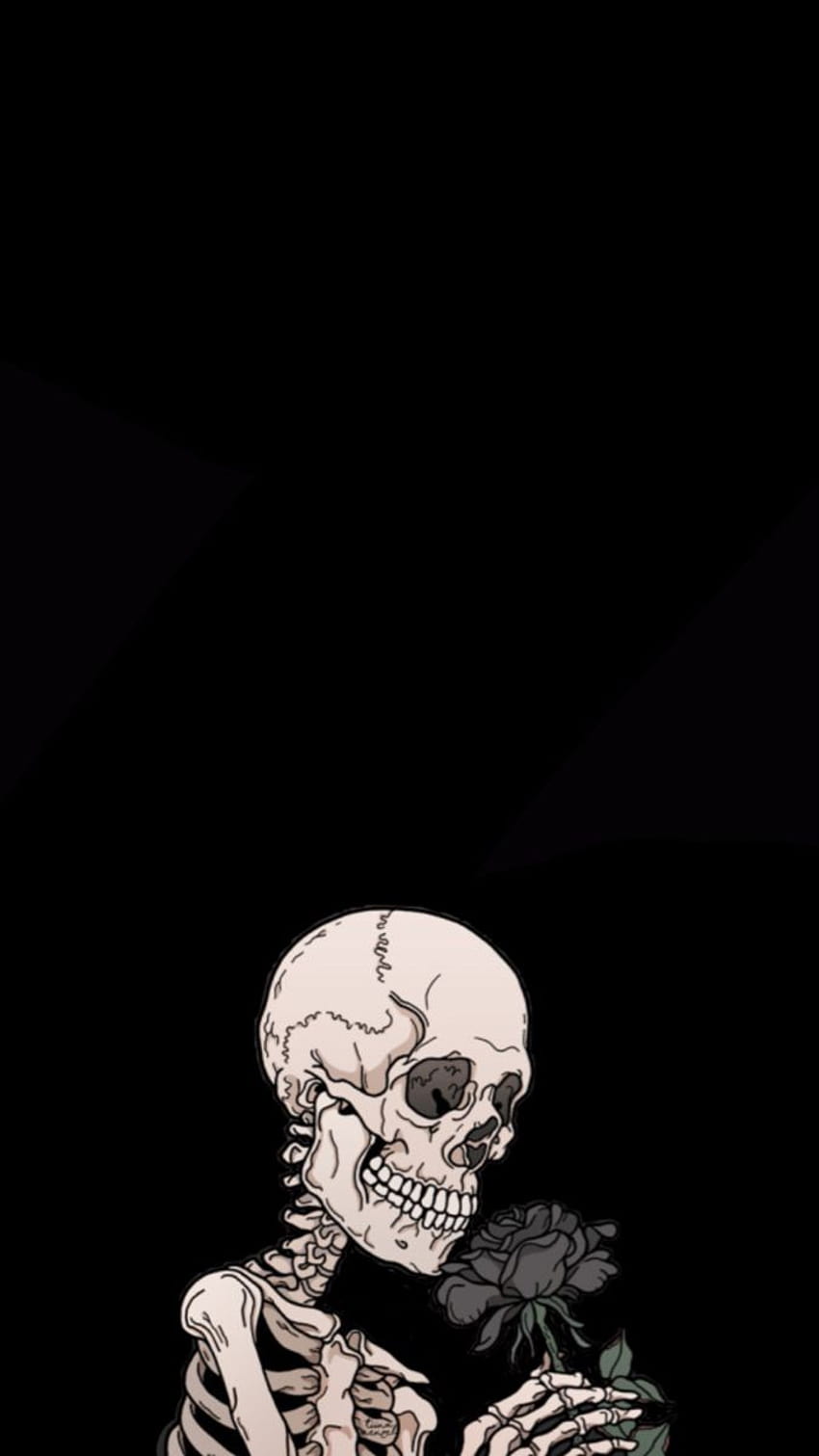 s de esqueleto simple, esqueleto negro fondo de pantalla del teléfono