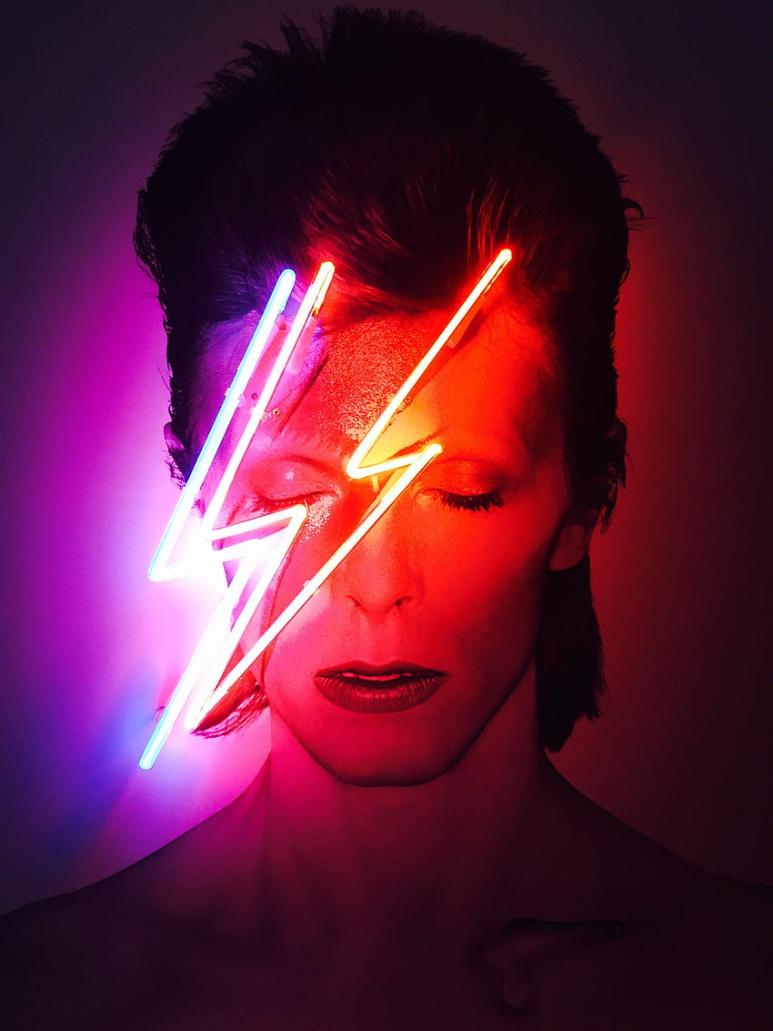 David Bowie Neon, le mince duc blanc Fond d'écran de téléphone HD