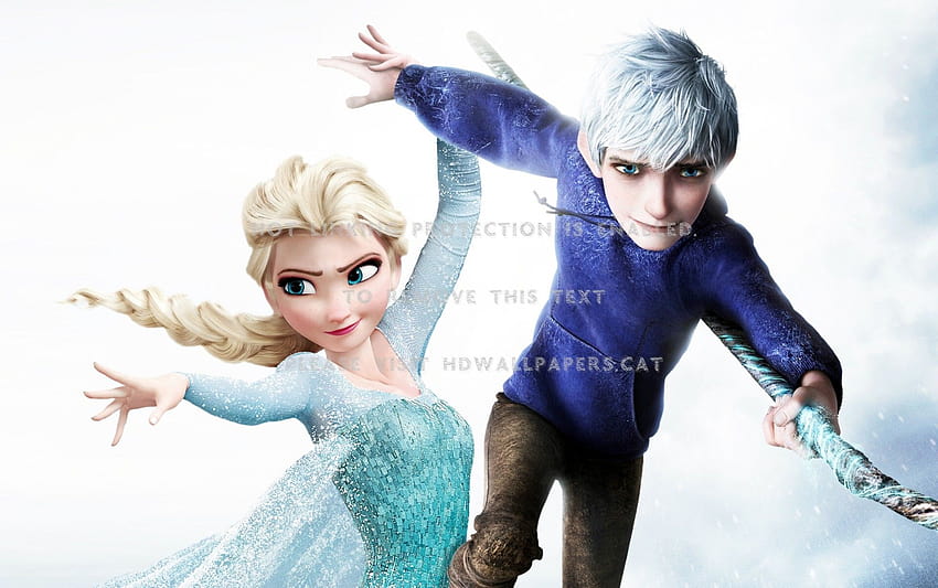 elsa and jack frost rise of the guardians HD wallpaper