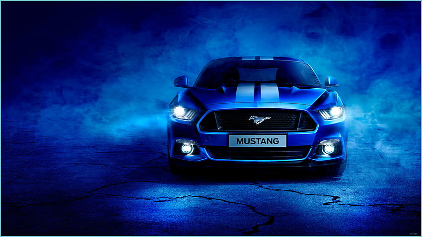 Blue Ford Mustang, Cars, 9k , Backgrounds, 2021 ford car HD wallpaper