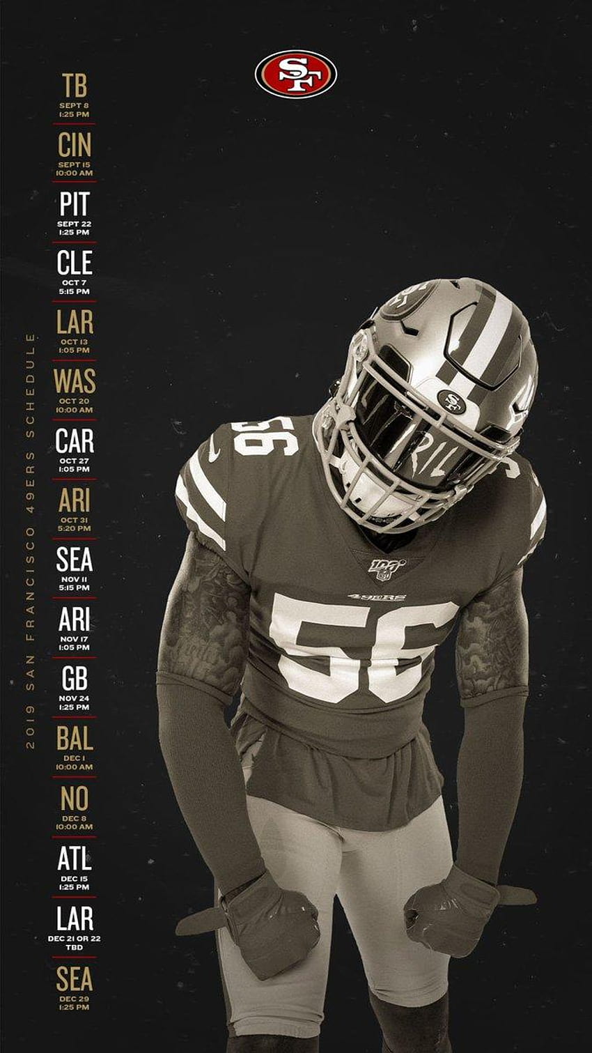 49ers 2017 schedule wallpapers for iPhone, Android, desktop - Niners Nation