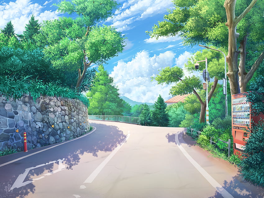 Street Ultra, anime road HD wallpaper