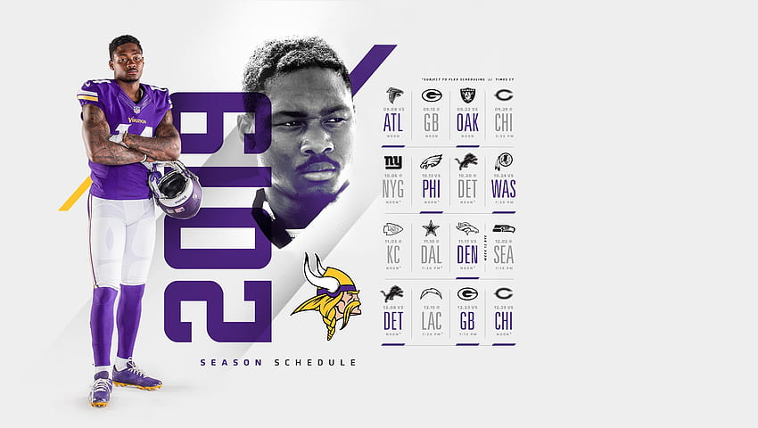 Minnesota Vikings 2019 Desktop PC City NFL Schedule Wallpaper