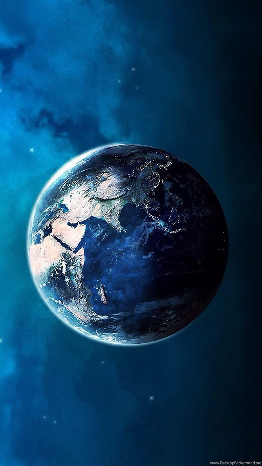 Blue Planet Earth Space Iphone 6 Ipod Backgrounds Blue Earth Hd