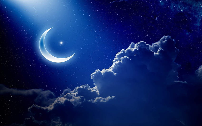 Crescent Moon in high resolution . We HD wallpaper