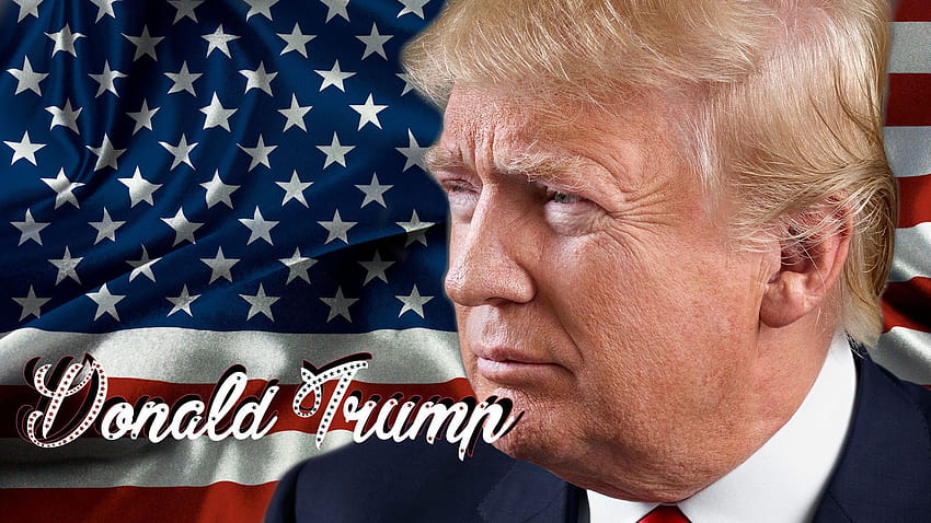 Donald Trump, trump flag HD wallpaper