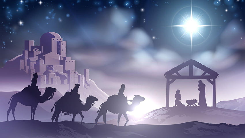 Christmas Eve Nativity Scene, manger HD wallpaper
