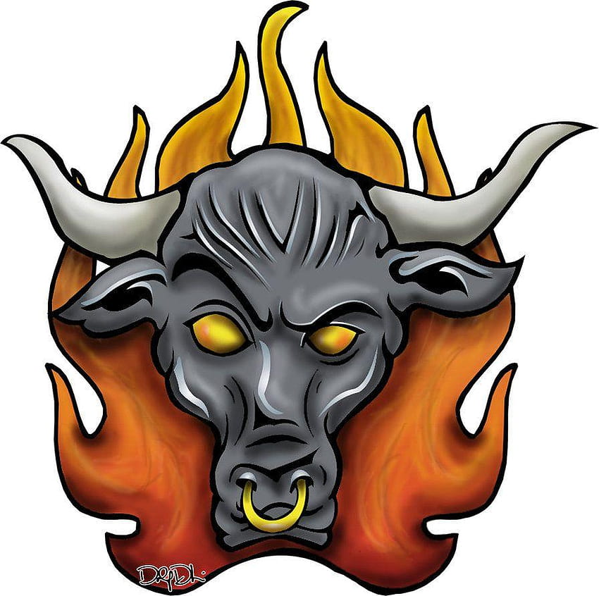 Drawn bull wwe the rock, the rock logo HD wallpaper | Pxfuel
