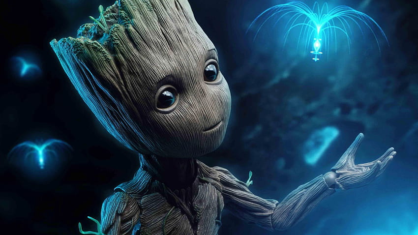 Baby Groot super-heróis papel de parede HD