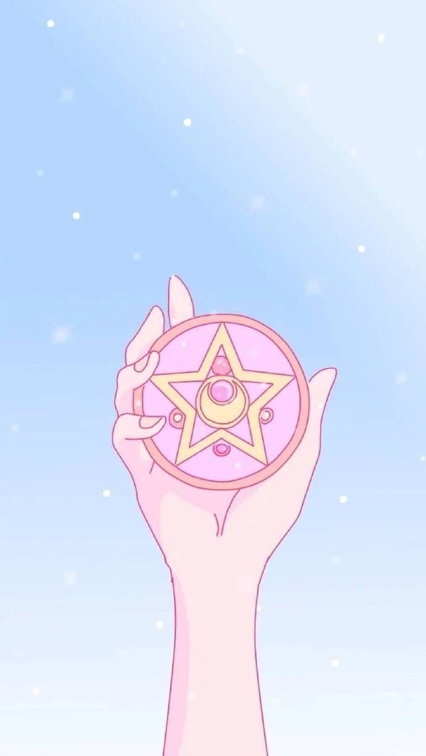 Минималистичен телефон Sailor Moon, розова естетика на Sailor Moon HD тапет за телефон