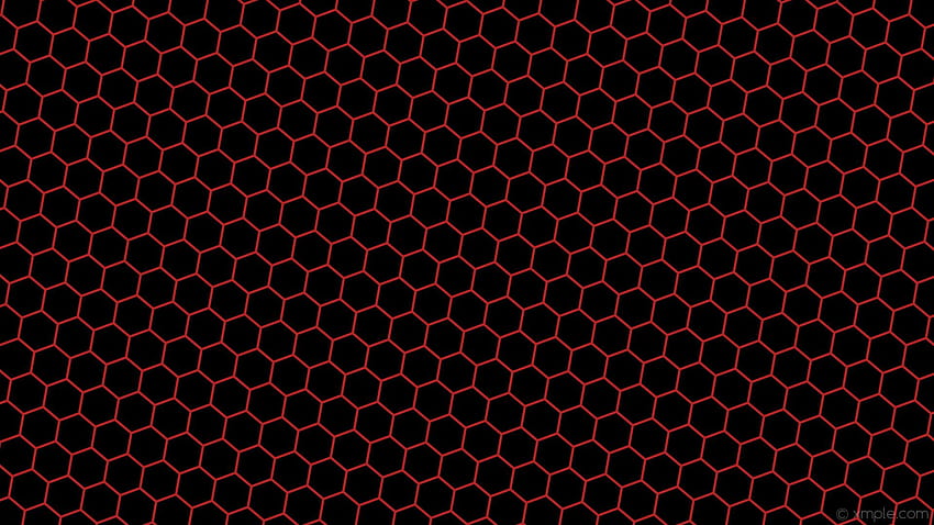 Ruche Noir Nid d'Abeille Rouge Hexagone Feu, ruche d'abeilles Fond d'écran HD