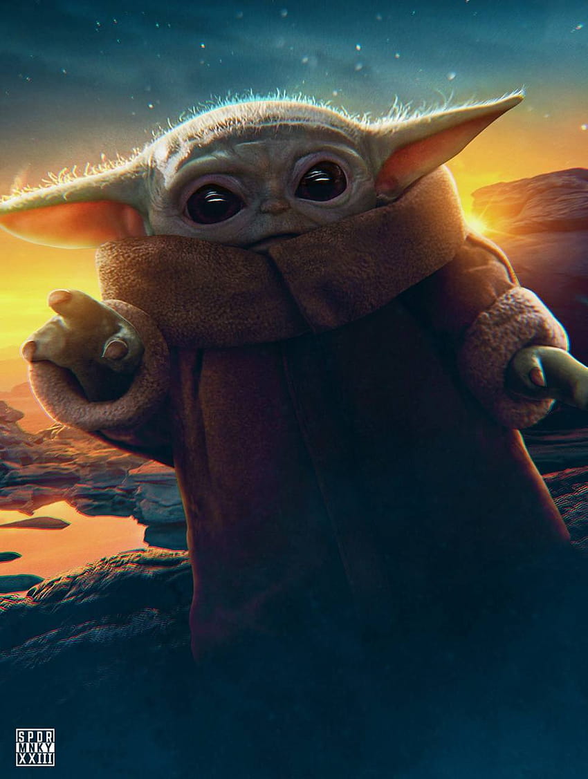 Baby Yoda, grogu Sfondo del telefono HD