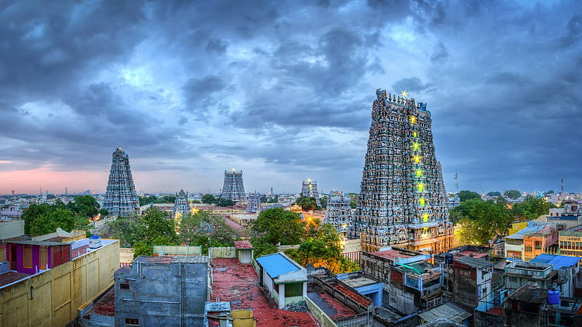 Kuil Madurai Meenakshi, kuil Wallpaper HD