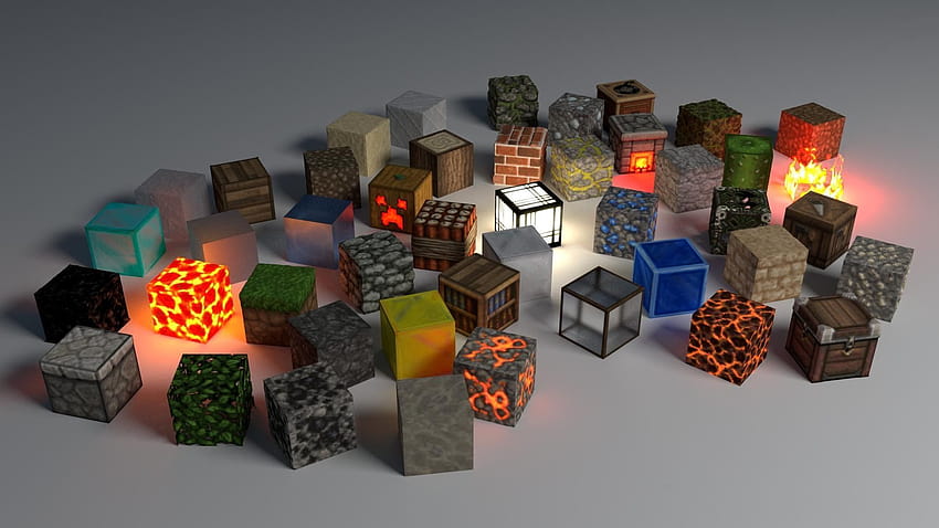 Кубове, форма, блясък, фонове, блокове minecraft HD тапет