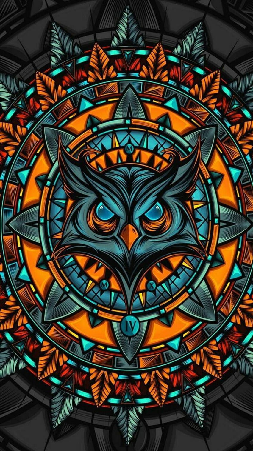 10 increíbles obras de arte de búho Creatividad Artmene creative art Owl [736x1308] para su, móvil y tableta, búho oscuro fondo de pantalla del teléfono