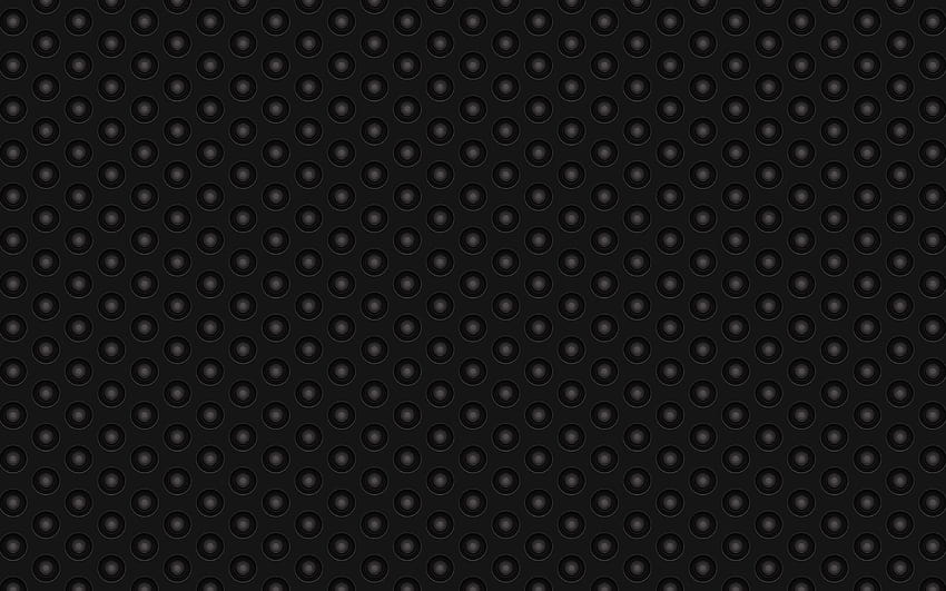 arrière-plan pointillé noir, macro, grille métallique, arrière-plan métallique noir, textures pointillées, textures métalliques, arrière-plans noirs avec résolution 3840x2400. Haute qualité Fond d'écran HD