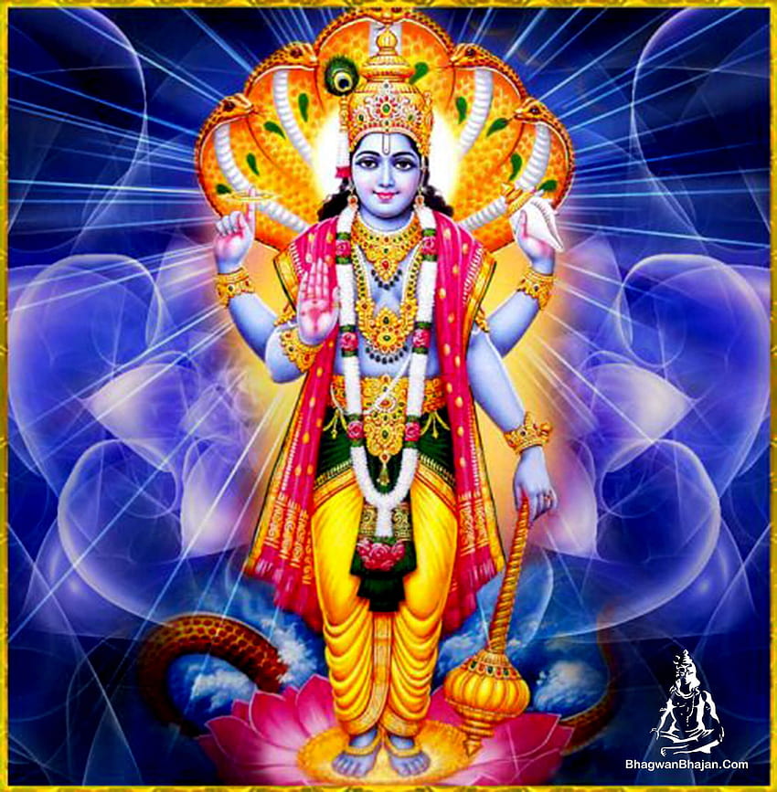 Vishnu Large Vintage-style Indian Hindu Devotional Poster - Etsy Australia
