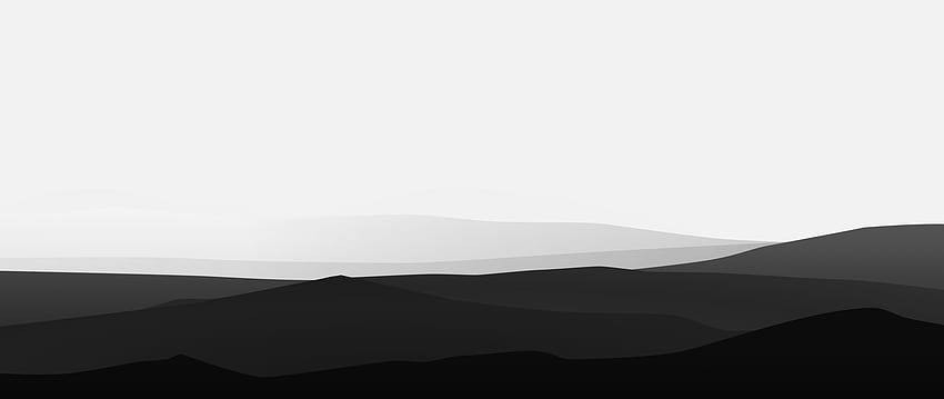 Montagne minimaliste 2560x1080 Risoluzione 2560x1080 in bianco e nero, sfondi e bianco e nero minimo Sfondo HD