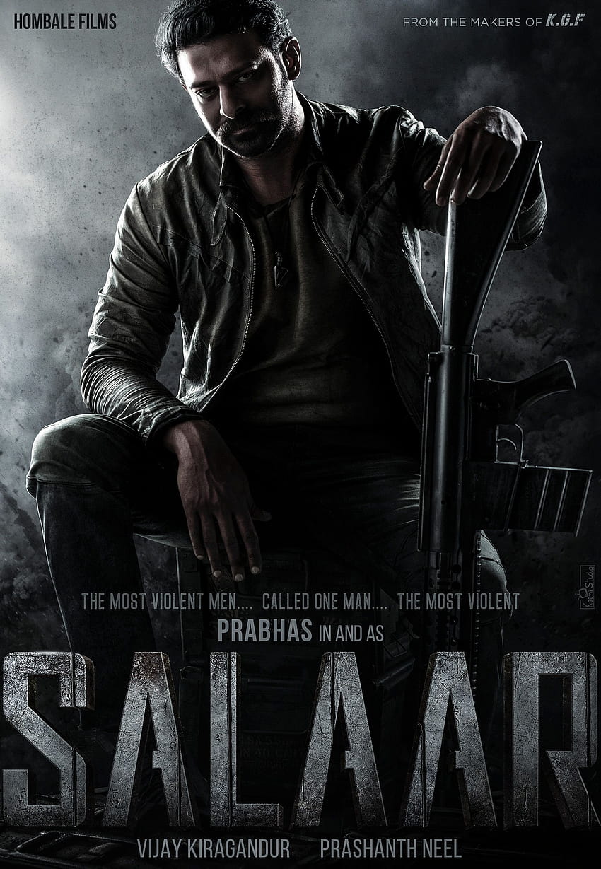 俳優 Prabhas SALAAR 映画ファーストルック ポスター、 HD電話の壁紙