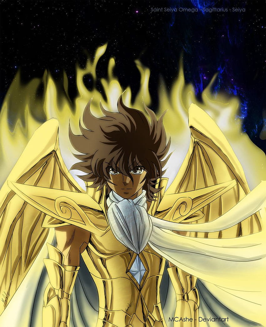 Pegasus Seiya vs Goku, golden pegasus anime HD phone wallpaper