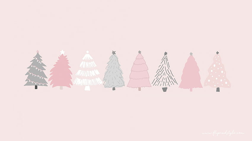 Ordinateur esthétique de Noël, esthétique des arbres de Noël Fond d'écran HD