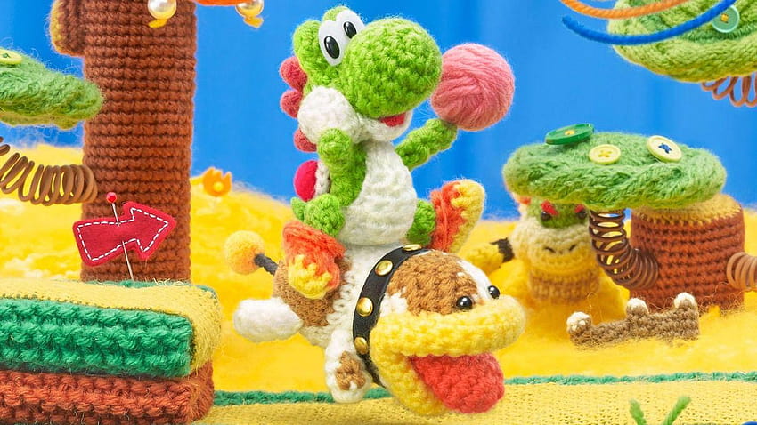 Yoshi's Woolly World to receive update for Poochy amiibo support, yoshis woolly world HD wallpaper