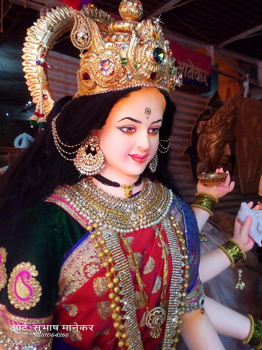 yavatmal navaratri Durga devi Art subhash manekar – Navaratei yavatmal durga devi, durga mata murti HD phone wallpaper