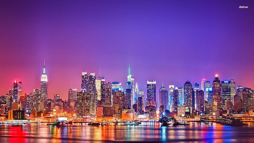 New York Skyline, new york night skyline HD wallpaper