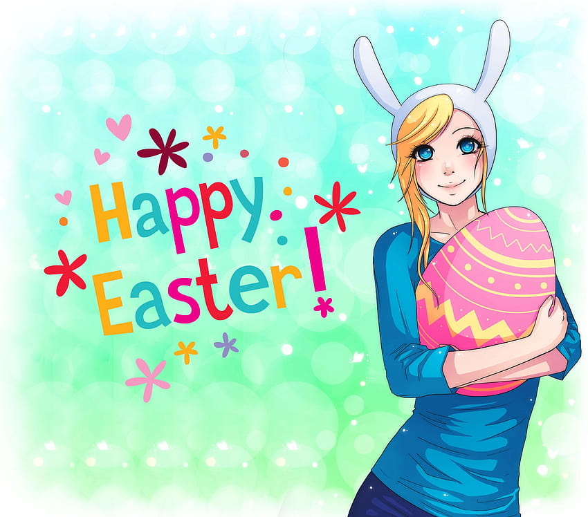 Happy Easter 2014 Bunny, Eggs & Wishes, słodkie króliczki wielkanocne Tapeta HD