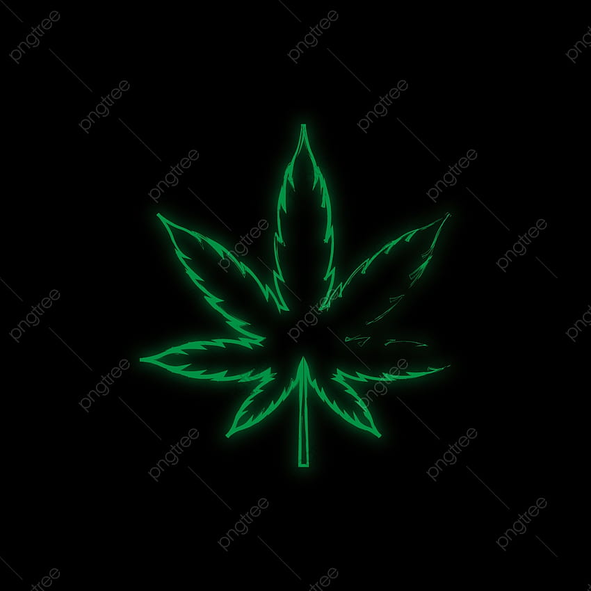 Neon Cannabis Logo, Cannabis, Leaf, Logo PNG and Vector with Transparent Backgrounds for HD phone wallpaper
