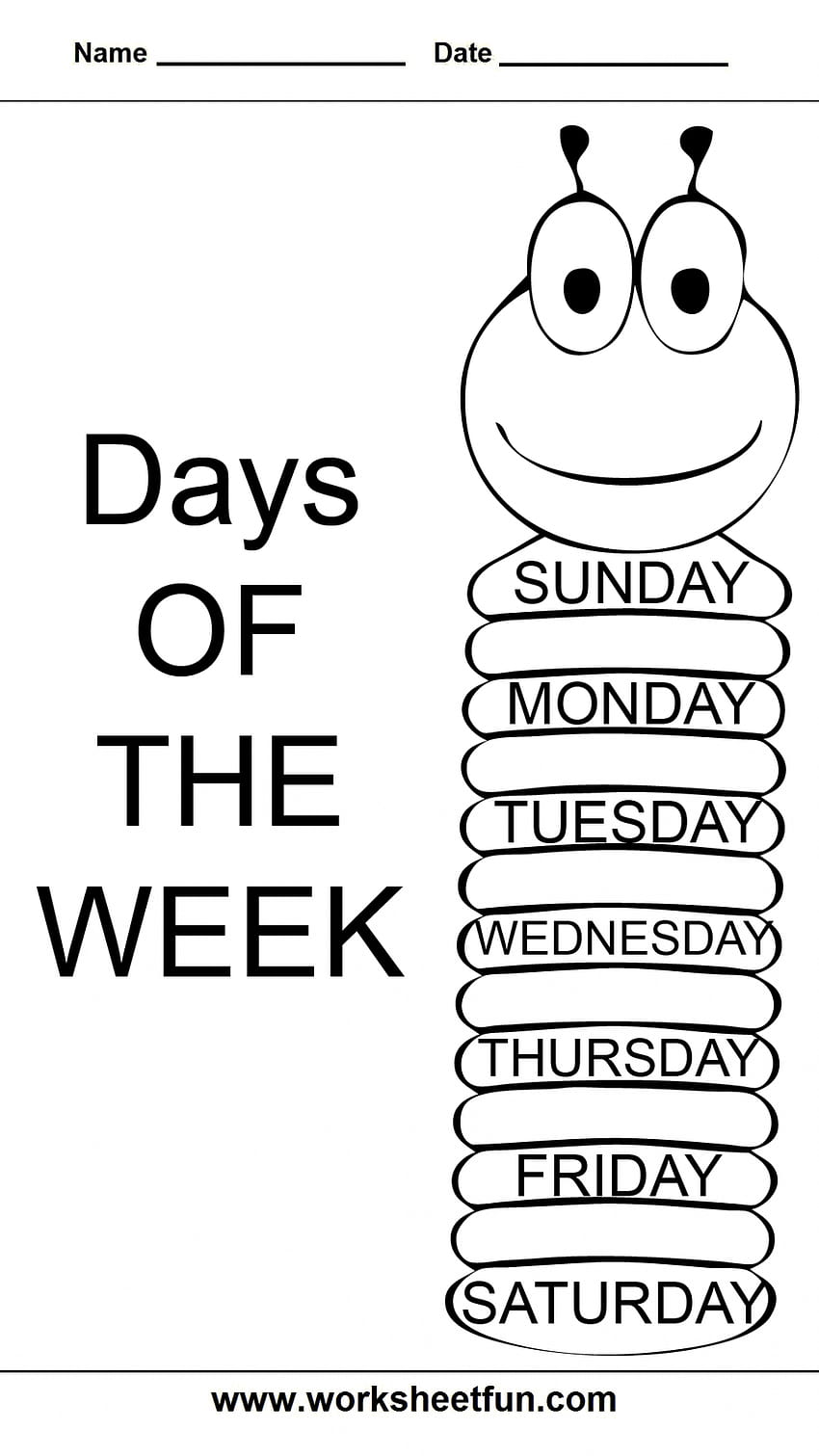Days of the Week 3 Worksheets Printable Worksheets [1405x1989] for your , Mobile & Tablet HD phone wallpaper