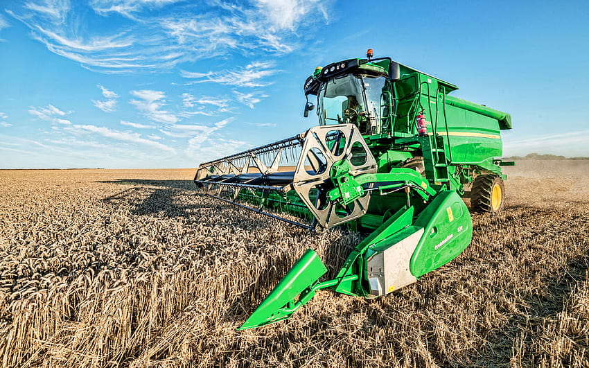 John Deere W550i HillMaster, cosechadora, cosechadoras 2021, cosecha de trigo, conceptos de cosecha, conceptos de agricultura, John Deere con resolución 3840x2400. Alta calidad fondo de pantalla