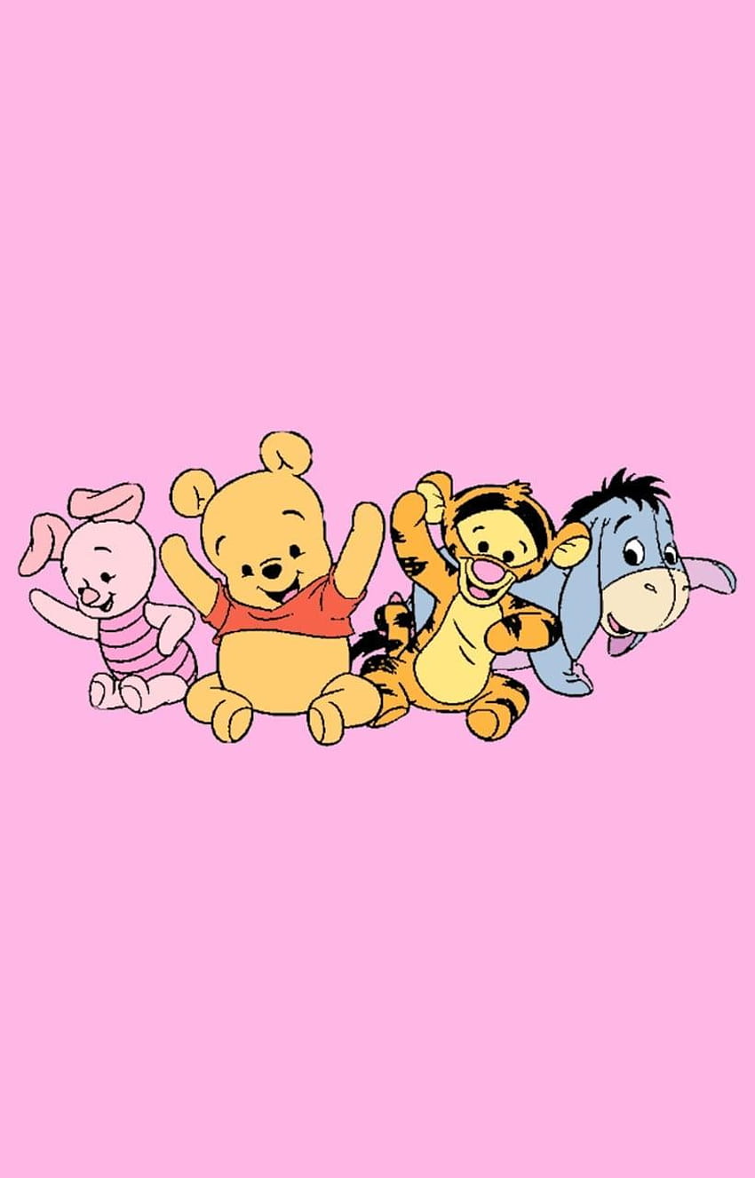 Cute and aesthetic Winnie the Pooh purple pink and blue phone screen  background Pooh sitti  Cartoon wallpaper iphone Winnie the pooh  pictures Cartoon wallpaper