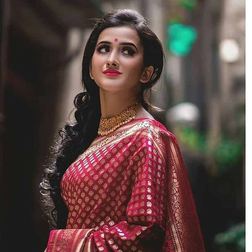Hermosa modelo india Sari, modelos de sari fondo de pantalla del teléfono