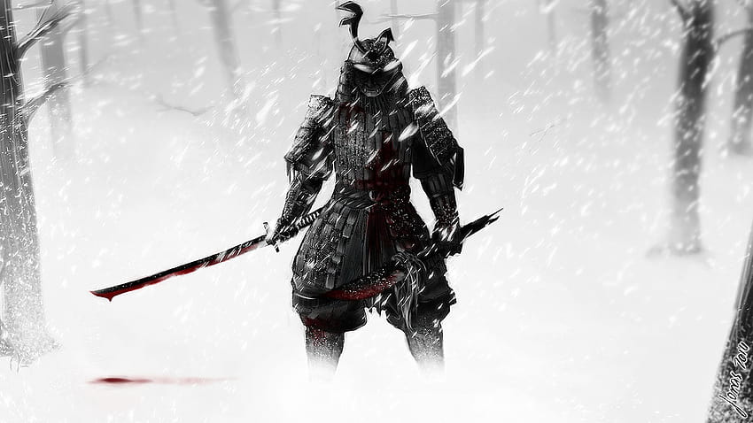 Tumblr, samurai winter HD wallpaper