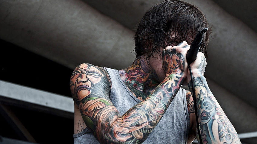: temple, tattoo, Person, Suicide Silence, Mitch Lucker, suicide silence mitch lucker Wallpaper HD