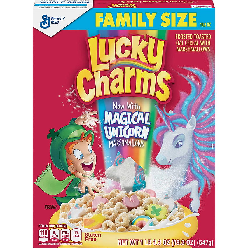 Зърнени храни Lucky Charms Marshmallow, Magical Unicorn, 2 кутии, зърнени храни Lucky Charms HD тапет за телефон