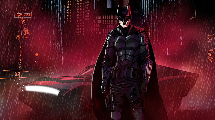 Malam Batman Cyberpunk Neon Wallpaper HD