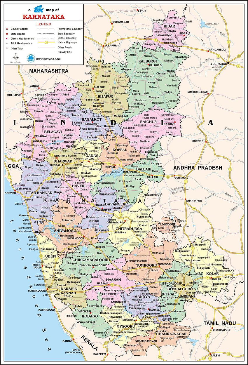 Mapy dżungli: mapa Karnataki i Kerali, mapa karnataka Tapeta na telefon HD