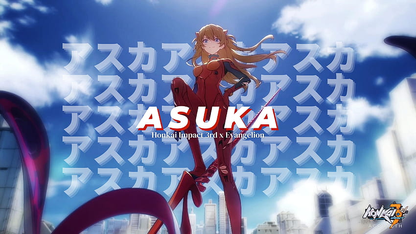 i made a of this beautiful shot of Asuka from the Honkai Impact 3rd x Evangelion collab event! what do you think? : r/evangelion HD wallpaper