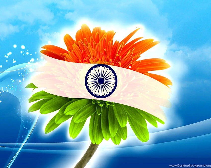 Фонове на индийски флаг, индийски национален флаг 3d HD тапет