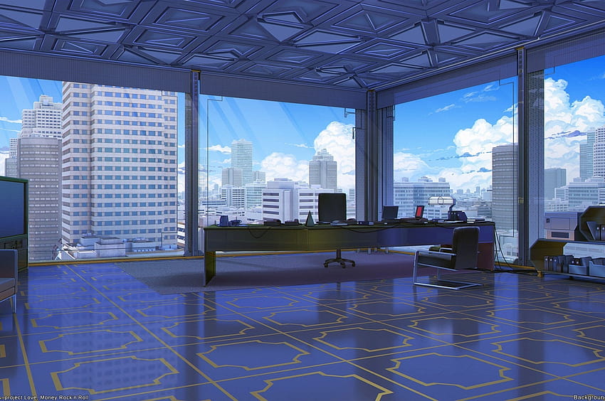 2560x1700 Anime Office, Building, Cityscape, Scenic per Chromebook Pixel, edificio per uffici Sfondo HD
